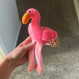 RARE 1995 flamingo beanie baby